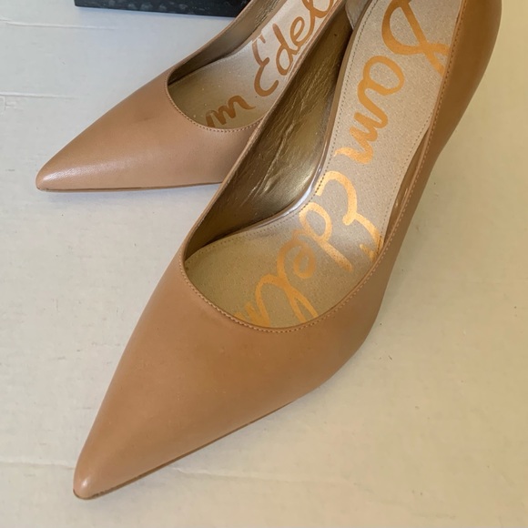 Sam Edelman natural tan color soft real leather shoes pump stiletto US 10 - Picture 7 of 9